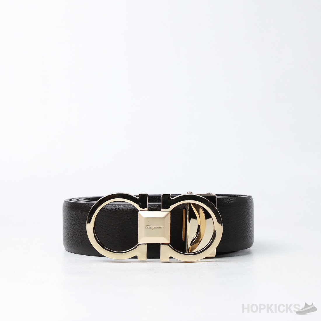 Gold buckle shop ferragamo belt